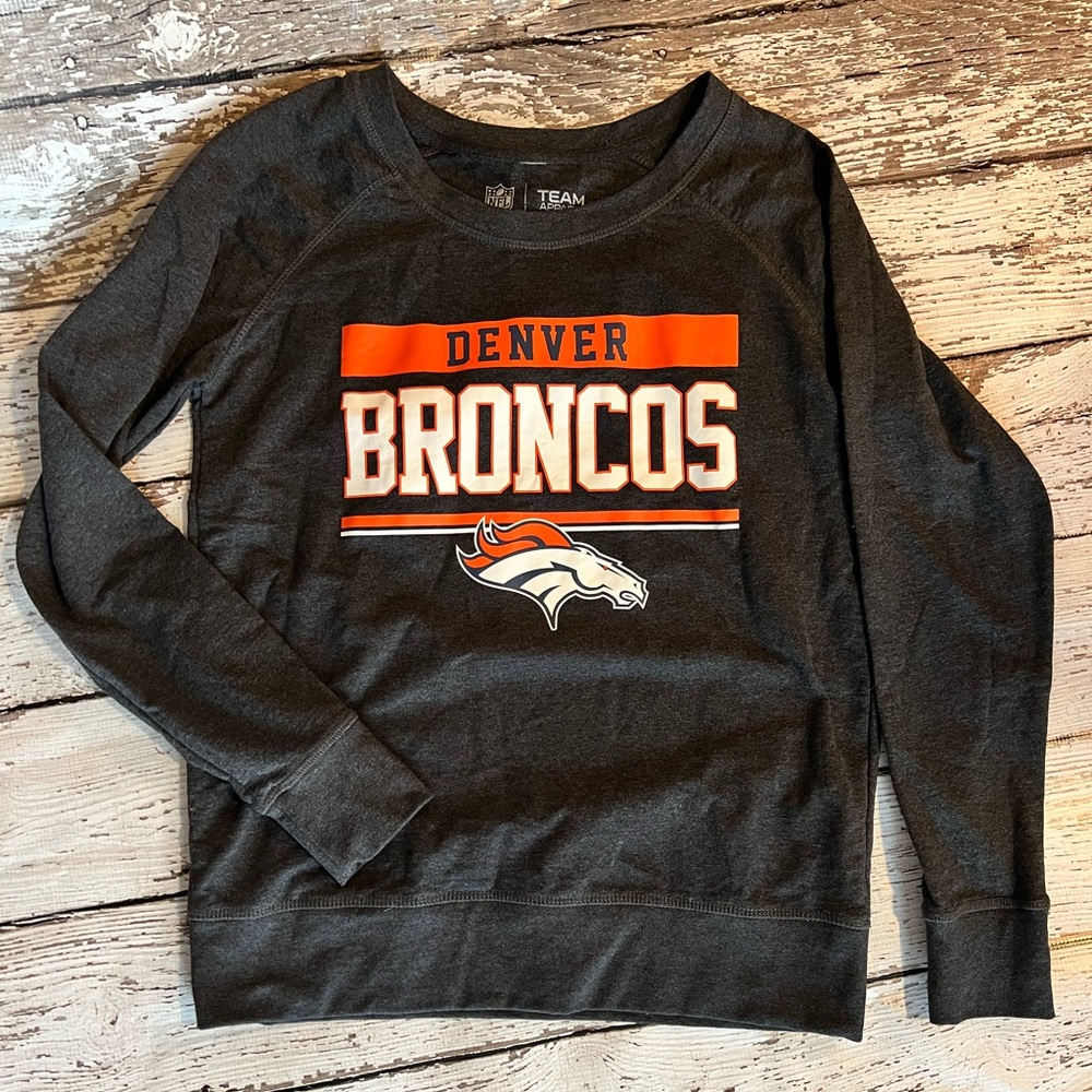 NFL Denver Broncos Long Sleeve Tee - Black and Orange